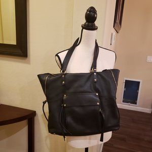 Black soft leather purse